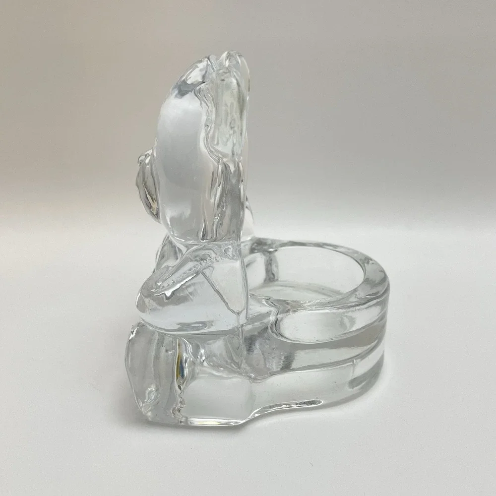 Partylite Vintage Teddy Bear Votive Tea Light Figurine Glass Candle Holder - Picture 2 of 9